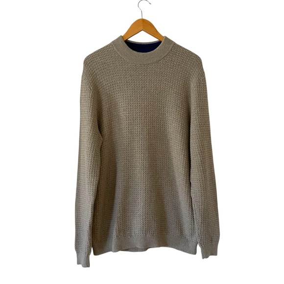 Ted Baker London Other - Ted Baker Mens Ovatake Textured Mock Neck Sweater 4 Large Light Brown Crewneck